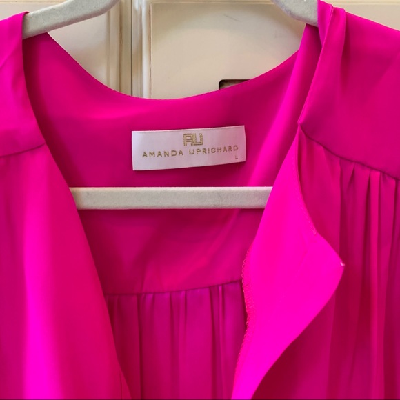Amanda Uprichard hot pink mini dress size L - Picture 3 of 4